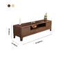 Moderner Gummi -Holz -TV -Standkonsole Open Storage TV Stand mit 2 Türen, 15 "D x 19" h