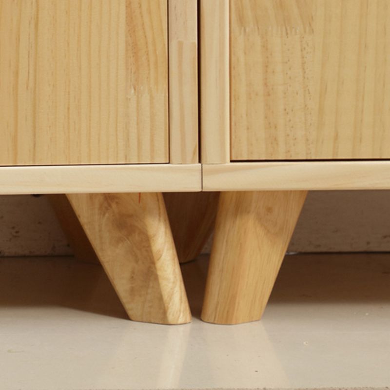 Houten gesloten achterste boekenkast standaard natuurlijke boekenplank met planken