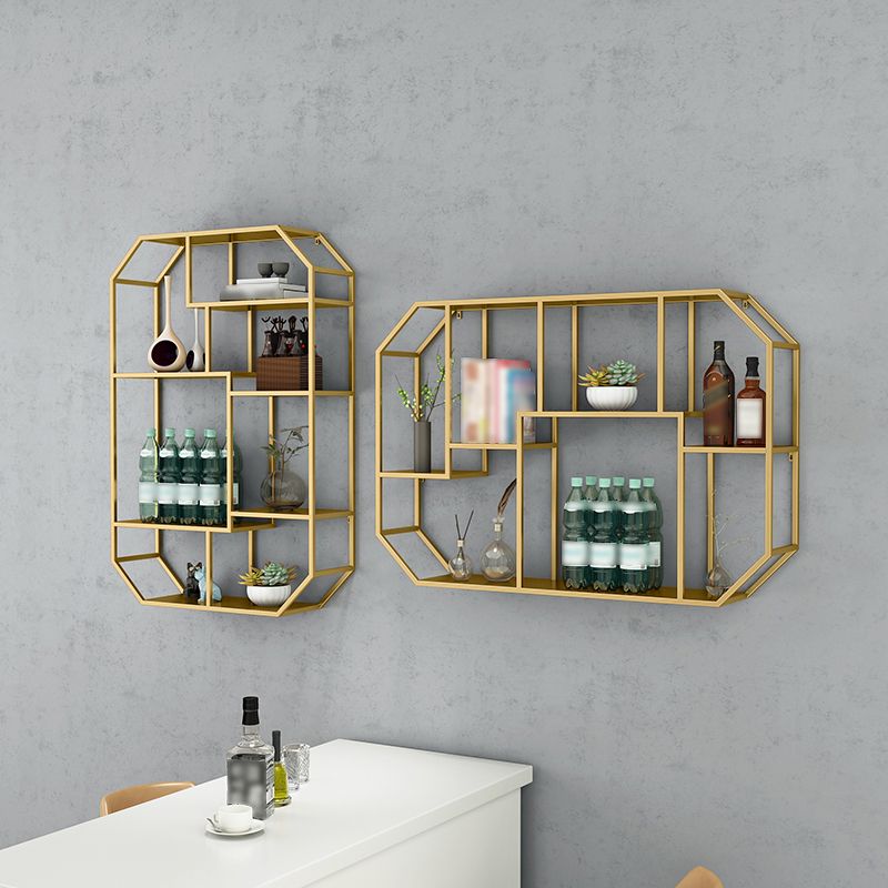 Iron Contemporary Wall Unit Bookshelf 4/5/6-Shelf Closed Back Bookshelf Clearhalo 'Bookcases' 'furn' 'furn_bookcases' 'Furniture' 'furniture_bookcases' 'kitchen' 'kitchen_bookcases' 'Living Room Furniture' 'Office Furniture' 1200x1200_1d22177e-167e-45f7-a2b0-adb4ee08f4a6