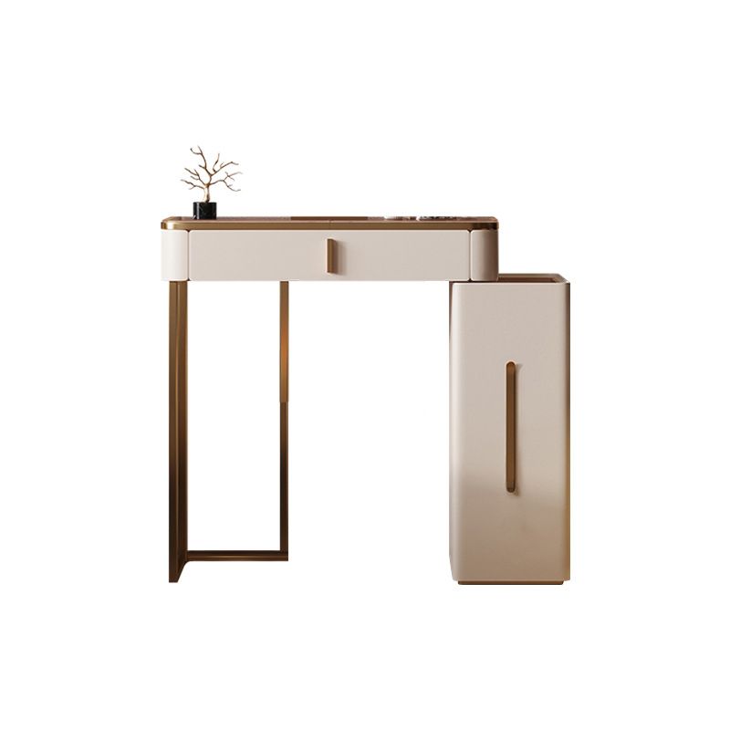 Contemporary Makeup Vanity Desk Table 3 Drawer Glass Top Dressing Table Clearhalo 'Bedroom Furniture' 'furn' 'furn_makeup_vanities' 'Furniture' 'Makeup Vanities' 'makeup_vanities' 1200x1200_1d240335-bbf6-468c-bc06-8c36545f99c3