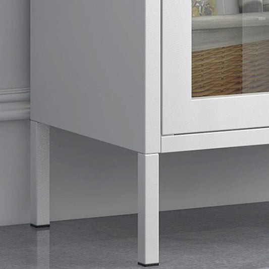 Scandinavian Style Bookshelf Closed Back Bookcase for Study Room with Door