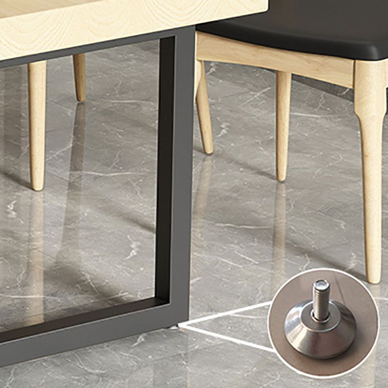 Industrial Solid Wood Dining Set 1/4/5 pieces Double Pedestal Table in Natural Clearhalo 'Dining Room Sets' 'Dining Tables & Seating' 'dining_room_set' 'furn' 'furn_dining_room_set' 'Furniture' 'furniture_dining_room_set' 'Kitchen & Dining Furniture' 'kitchen&dining_furn' 'kitchen' 1200x1200_1d25de84-cfd7-4bc7-904e-816c383c7bef