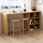 Table de bar en bois de style Glam, ensemble de 1/2/3 pièces de table de bar rectangulaire pour un usage domestique