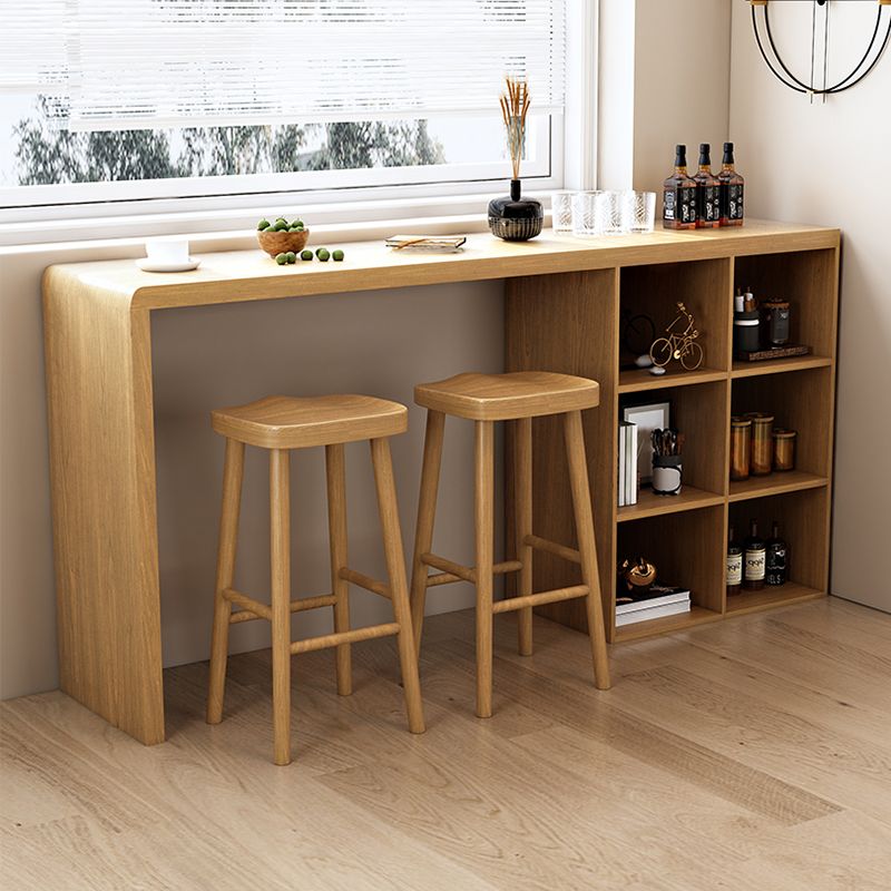 Table de bar en bois de style Glam, ensemble de 1/2/3 pièces de table de bar rectangulaire pour un usage domestique