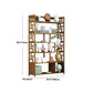 Modern Bamboo Floor Shelf Bookcase Open Book Shelf for Study Room