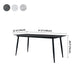 Modern Style Dining Table Rectangle Sintered Stone 4 Legs Table with Black Frame Clearhalo ' dining_table' 'Dining Tables & Seating' 'Dining Tables' 'furn' 'furn_dining_table' 'Furniture' 'furniture_dining_table' 'Kitchen & Dining Furniture' 'kitchen&dining_furn' 'kitchen' 'kitchen_dining_table' 1200x1200_1d29ab99-826b-45f1-ba40-e1a7e194d167