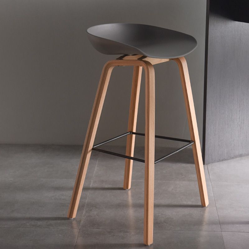 Modern Beech Bar Stool Backrest Bucket Counter Height Stool with Plastic Seat Clearhalo 'Bar Furniture' 'Bar Stools' 'bar_stools' 'furn' 'furn_bar_stools' 'furniture_bar_stools' 'Kitchen & Dining Furniture' 'kitchen&dining_furn' 'kitchen' 'kitchen_furn' Furniture' 1200x1200_1d2a7a55-1f86-4d83-9700-c91ff3e34db0