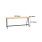 Pine Wood Bar Dining Table Rectangle Industrial Bar Table with Black Trestle Base Clearhalo 'Bar Furniture' 'Bar Tables' 'bar_tables' 'furn' 'furn_bar_tables' 'Furniture' 'furniture_bar_tables' 'Kitchen & Dining Furniture' 1200x1200_1d2a8761-ecd2-4ba3-8b71-da244bbd90e9