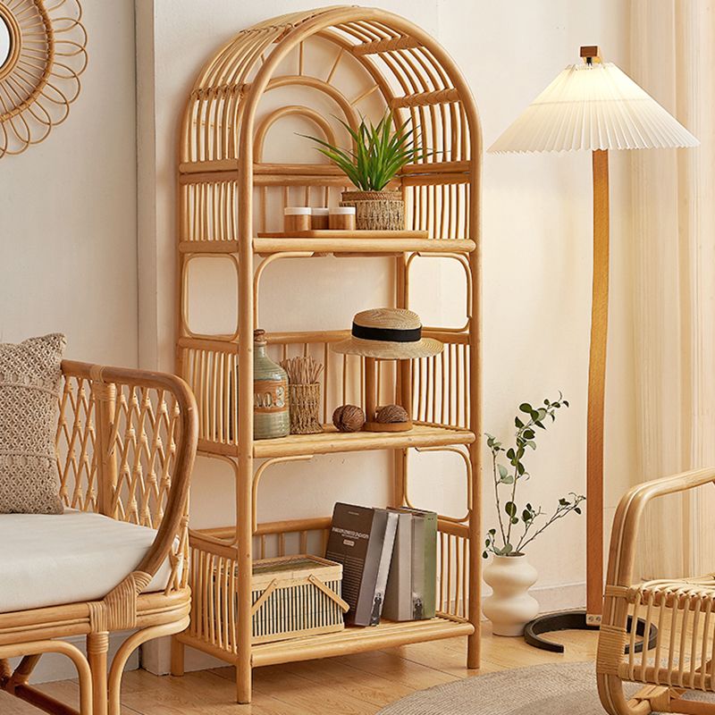 Contemporary Bamboo Home Bookcase Standard Book Shelf with Wooden Legs Clearhalo 'Bookcases' 'furn' 'furn_bookcases' 'Furniture' 'Office Furniture' 1200x1200_1d2b7e18-5a3a-4b5d-900d-04f282b493de