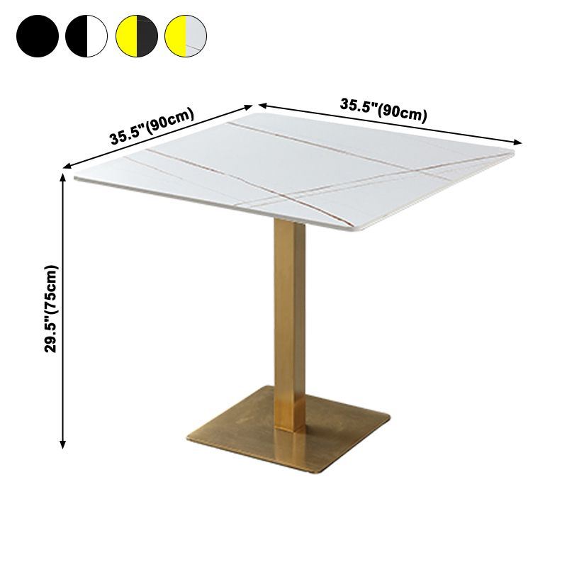 Industrial Square Dinner Table Sintered Stone Table with Metal Base for Home Clearhalo ' dining_table' 'Dining Tables & Seating' 'Dining Tables' 'furn' 'furn_dining_table' 'Furniture' 'furniture_dining_table' 'Kitchen & Dining Furniture' 'kitchen&dining_furn' 'kitchen' 'kitchen_dining_table' 1200x1200_1d2d8498-d803-46f3-845f-6f47a063e826