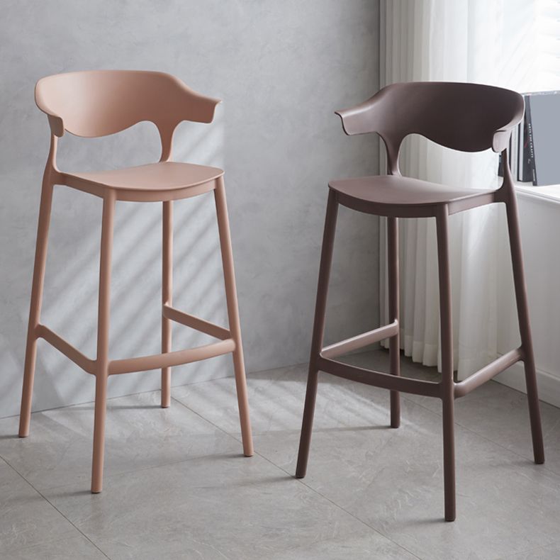 Modern Style Stackable Bar-stool Plastic Counter Bar Stool for Home Clearhalo 'Bar Furniture' 'Bar Stools' 'bar_stools' 'furn' 'furn_bar_stools' 'Furniture' 'furniture_bar_stools' 'Kitchen & Dining Furniture' 1200x1200_1d2dfa4e-0516-45b4-adfa-c0820ce5fd45