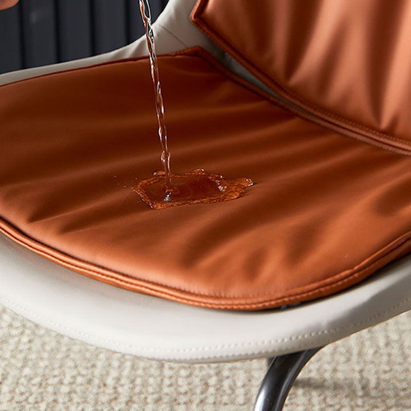 Contemporary Style Leather Dining Chairs Armless Solid Back Dining Side Chair Clearhalo ' kitchen&dining_furn' 'Dining Chairs' 'Dining Tables & Seating' 'dining_chair' 'furn' 'furn_dining_chair' 'Furniture' 'furniture_dining_chair' 'Kitchen & Dining Furniture' 'kitchen' 1200x1200_1d31da27-2ce6-452e-b3ab-2e555d1b311a