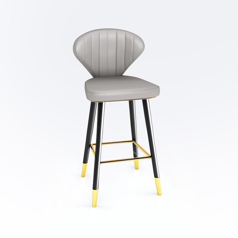 Modern Matte Finish Leather Barstool Footrest Living Room Stool Clearhalo 'Bar Furniture' 'Bar Stools' 'bar_stools' 'furn' 'furn_bar_stools' 'Furniture' 'furniture_bar_stools' 'Kitchen & Dining Furniture' 1200x1200_1d33602e-1577-4dc8-a298-1d8af9c8d114