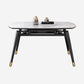 Contemporary Extendable Sintered Stone Table Round Shape Standard Dining Table for Kitchen Clearhalo ' dining_table' 'Dining Tables & Seating' 'Dining Tables' 'furn' 'furn_dining_table' 'Furniture' 'furniture_dining_table' 'Kitchen & Dining Furniture' 'kitchen&dining_furn' 'kitchen' 'kitchen_dining_table' 1200x1200_1d3378d7-952a-4c75-ba18-3a8da58afa3b