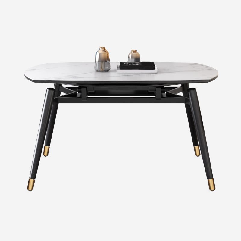 Contemporary Extendable Sintered Stone Table Round Shape Standard Dining Table for Kitchen Clearhalo ' dining_table' 'Dining Tables & Seating' 'Dining Tables' 'furn' 'furn_dining_table' 'Furniture' 'furniture_dining_table' 'Kitchen & Dining Furniture' 'kitchen&dining_furn' 'kitchen' 'kitchen_dining_table' 1200x1200_1d3378d7-952a-4c75-ba18-3a8da58afa3b