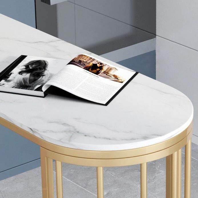 1/3 Pieces Glam Iron Bar Table Set Sintered Stone Top Bistro Set with Shelf Clearhalo 'Bar Furniture' 'furn' 'furn_home_bar_bar_sets' 'Furniture' 'Home Bars & Bar Sets' 'home_bar_bar_sets' 'Kitchen & Dining Furniture' 1200x1200_1d35b63b-cd12-4c85-91d6-b6c4831d13b6