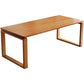 Moderne eettafel met dubbel voetstuk, grenenhouten tafel voor eetkamer
