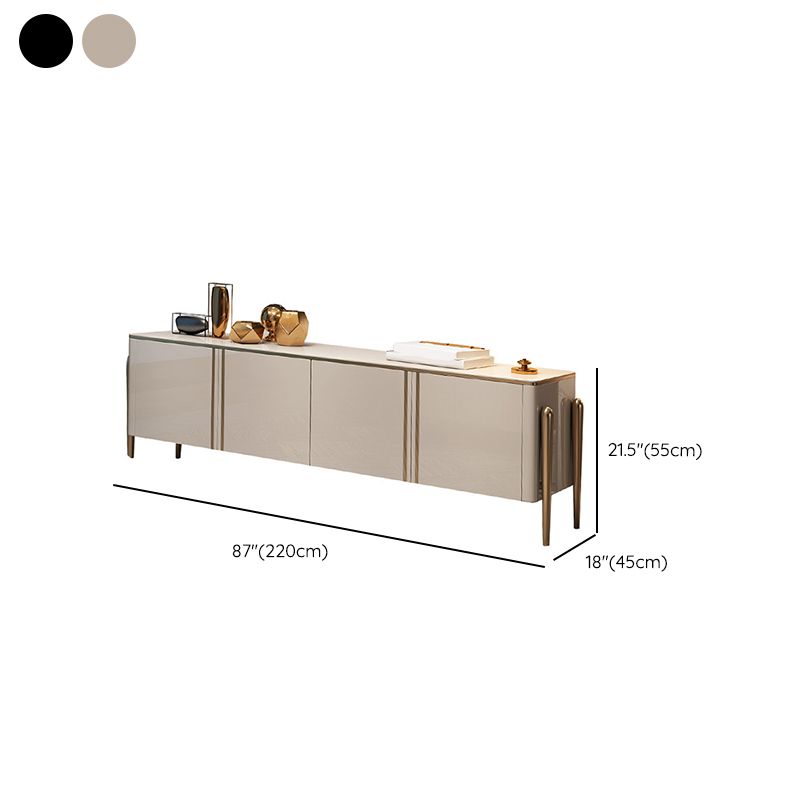 Glam TV Media Stand Enclosed Storage Media Console for Living Room Clearhalo 'furn' 'furn_tv_stands_entertainment_centers' 'Furniture' 'Living Room Furniture' 'TV Stands & Entertainment Centers' 'TV Stands & Media Storage Furniture' 'tv_stands_entertainment_centers' 1200x1200_1d3793fb-c3ac-4078-8498-6e9f46ae989f