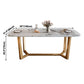 Traditional Luxury Sintered Stone Top Dining Table Rectangle Table with Gold Trestle Base Clearhalo ' dining_table' 'Dining Tables & Seating' 'Dining Tables' 'furn' 'furn_dining_table' 'Furniture' 'furniture_dining_table' 'Kitchen & Dining Furniture' 'kitchen&dining_furn' 'kitchen' 'kitchen_dining_table' 1200x1200_1d3821fe-7aaa-4ed1-8113-726872e7a9d1