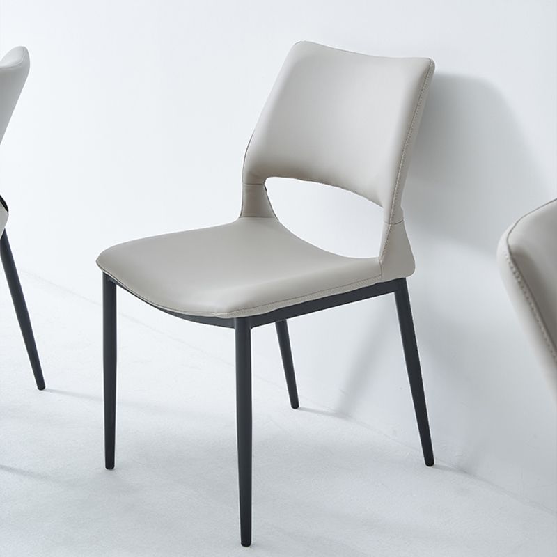 Minimalist Open Back Dining Side Chairs Leather Dining Side Chair for Home Clearhalo ' kitchen&dining_furn' 'Dining Chairs' 'Dining Tables & Seating' 'dining_chair' 'furn' 'furn_dining_chair' 'Furniture' 'furniture_dining_chair' 'Kitchen & Dining Furniture' 'kitchen' 1200x1200_1d3bf969-135c-4a1e-8456-febf4818e589
