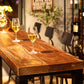 Brown Trestle Industrial Cocktail Bar Table Rectangle Footrest Indoor Bar Wine Table Clearhalo 'Bar Furniture' 'Bar Tables' 'bar_tables' 'furn' 'furn_bar_tables' 'Furniture' 'furniture_bar_tables' 'Kitchen & Dining Furniture' 1200x1200_1d3d7ec1-1b83-4745-affc-f4d2686dbf1f