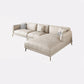 Faux Leather Square Arm Sectional Beige Cushion Back Sofa and Chaise for Living Room Clearhalo 'furn' 'furn_sectionals' 'Furniture' 'furniture_sectionals' 'kitchen' 'kitchen_sectionals' 'Living Room Furniture' 'Sectionals' 1200x1200_1d3ed8b3-65b8-4c8a-8274-220cf151f6ba