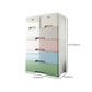 Plastic Storage Cabinet with Legs Modern Wardrobe Armoire for Home