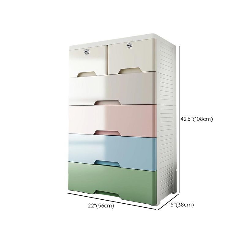 Plastic Storage Cabinet with Legs Modern Wardrobe Armoire for Home