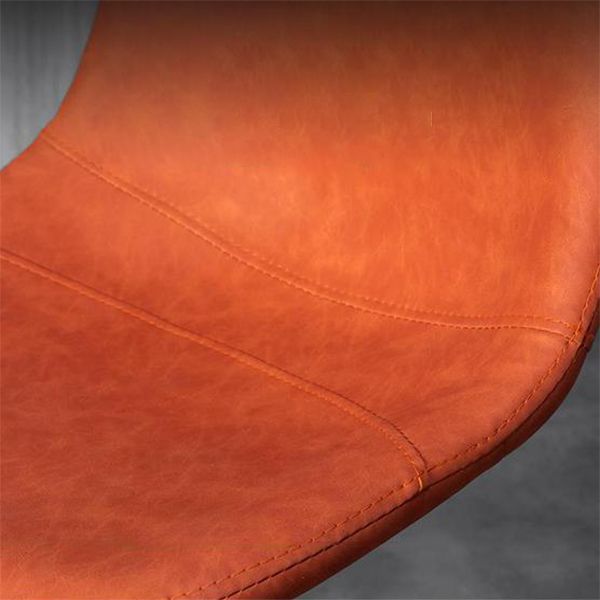 Hedendaagse metalen barkrukkenleren aanrecht ontlasting met zwarte basis voor thuis