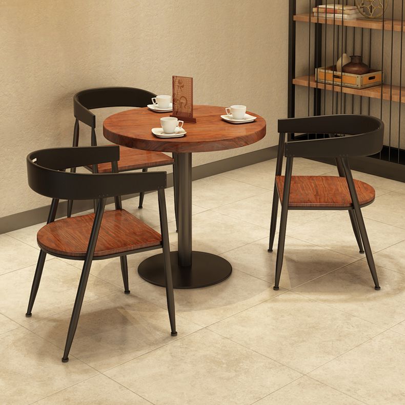 Simple Style Home Wood Dining Table Round Shape Table with Single Pedestal Base Clearhalo ' dining_table' 'Dining Tables & Seating' 'Dining Tables' 'furn' 'furn_dining_table' 'Furniture' 'furniture_dining_table' 'Kitchen & Dining Furniture' 'kitchen&dining_furn' 'kitchen' 'kitchen_dining_table' 1200x1200_1d40b17e-d2a6-48d1-8cf2-f0ec529bfa63
