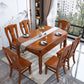 Traditional Oak Dining Table Extendable Dining Table for Kitchen Clearhalo 'Dining Tables & Seating' 'Dining Tables' 'dining_table' 'furn' 'furn_dining_table' 'Furniture' 'Kitchen & Dining Furniture' 1200x1200_1d40e56e-61fb-4f62-b28b-89a612d07a7f