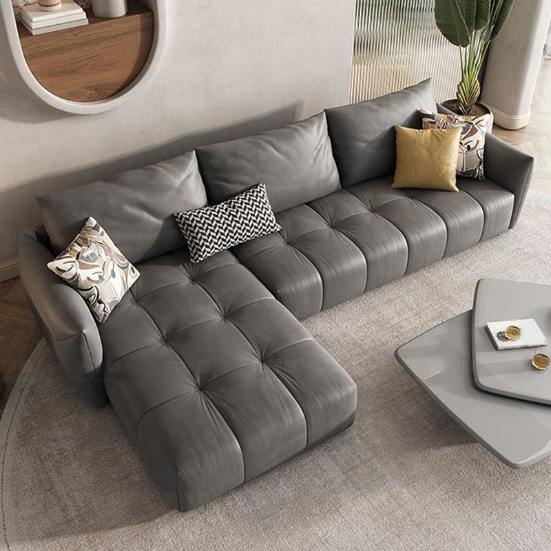 Cuscino grigio nuvoloso a braccio quadrata retro di divano resistente alle macchie contemporanee