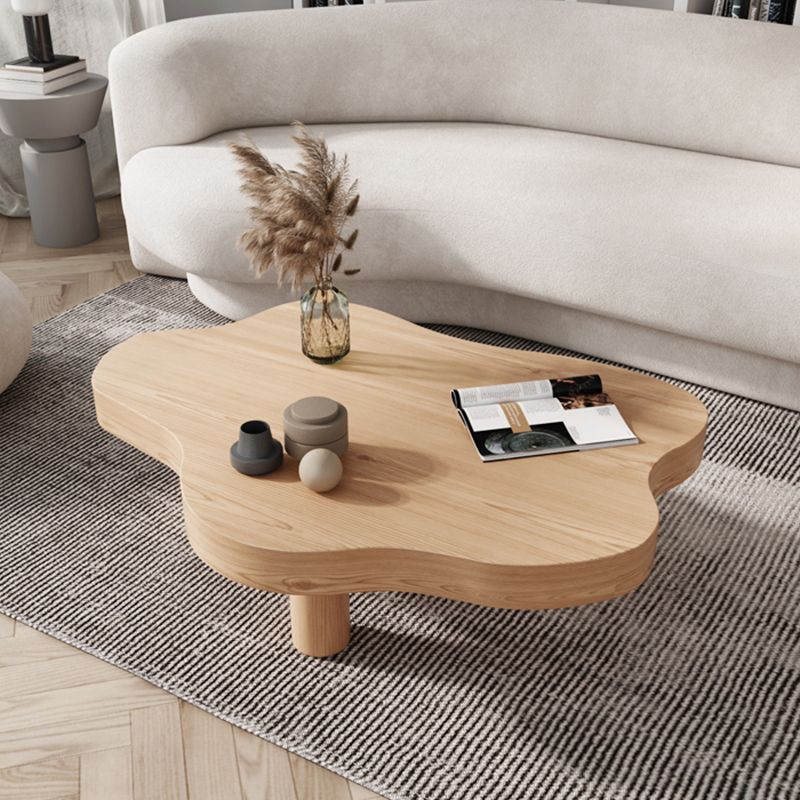Free-Form Single Coffee Table Solid Wood Coffee Table with 3 Legs Clearhalo 'Coffee & Accent Tables' 'Coffee Tables' 'coffee_tables' 'furn' 'furn_coffee_tables' 'Furniture' 'Living Room Furniture' 1200x1200_1d41ee8a-da18-4c05-a05a-56d817fe8d67