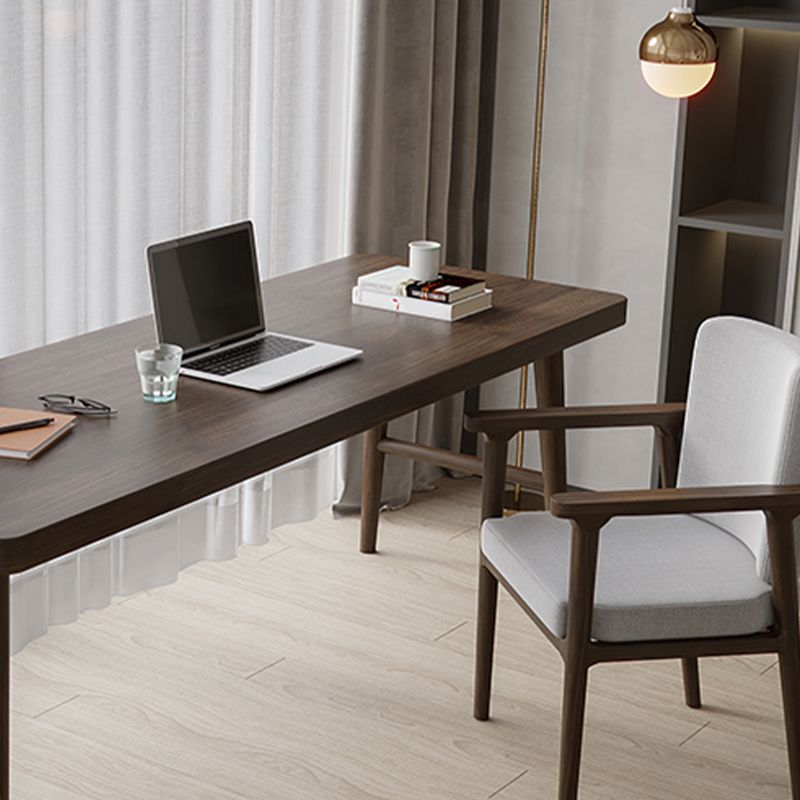 Hedendaagse stijl Wood Office Desk rechthoekige vorm Taakbureau in donkerbruin