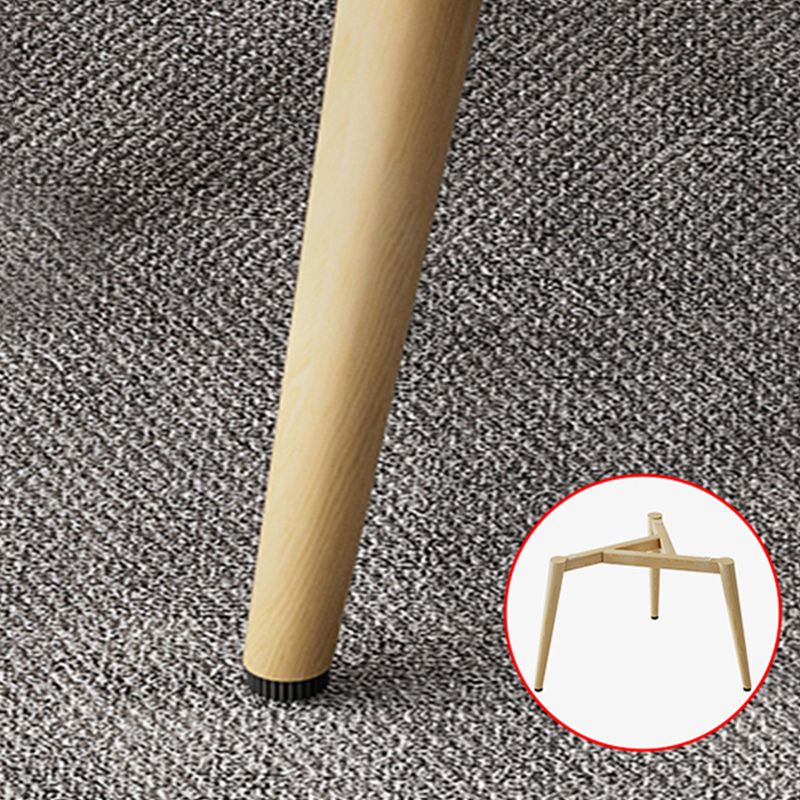 Wood and Glass 3 Legs Coffee Table Modern Triangle Clear Table