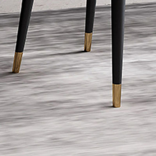 Glam Style Parsons Côté Couade en cuir Chaise de salle à manger intérieure avec base en bois