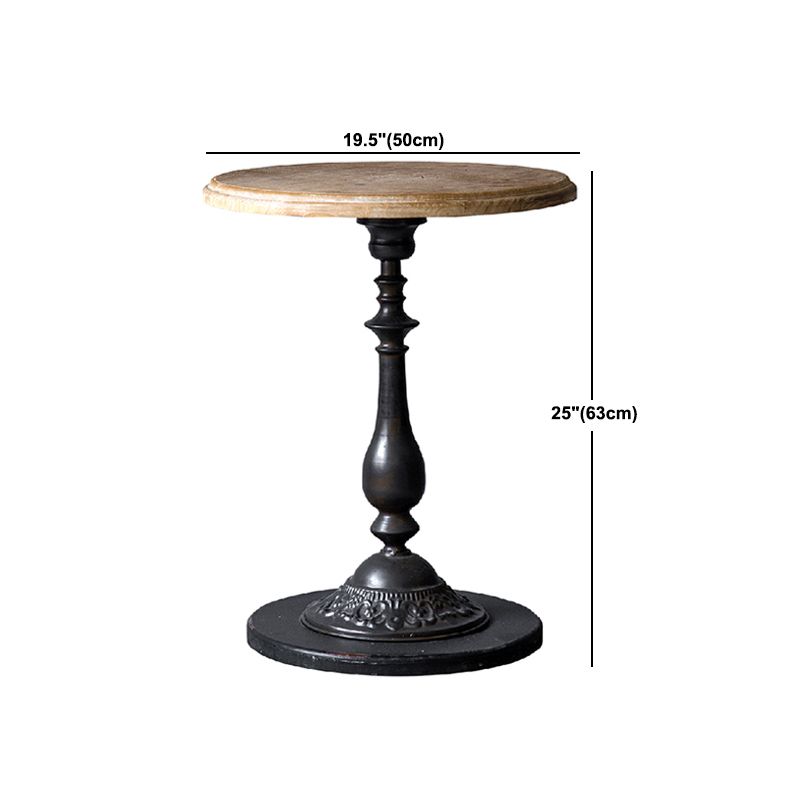 Design a base di piedistallo circolare realizzato con tavola di stile country francese in legno massiccio