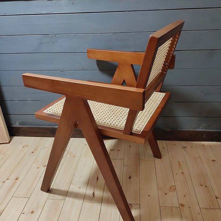 Contemporary Dining Room Chair 20'' Wide Open Arm Chair with 4 Wood Legs for Home Use Clearhalo ' kitchen&dining_furn' 'Dining Chairs' 'Dining Tables & Seating' 'dining_chair' 'furn' 'furn_dining_chair' 'Furniture' 'furniture_dining_chair' 'Kitchen & Dining Furniture' 'kitchen' 1200x1200_1d48c2ed-87e2-4867-a761-5e0a905db01f