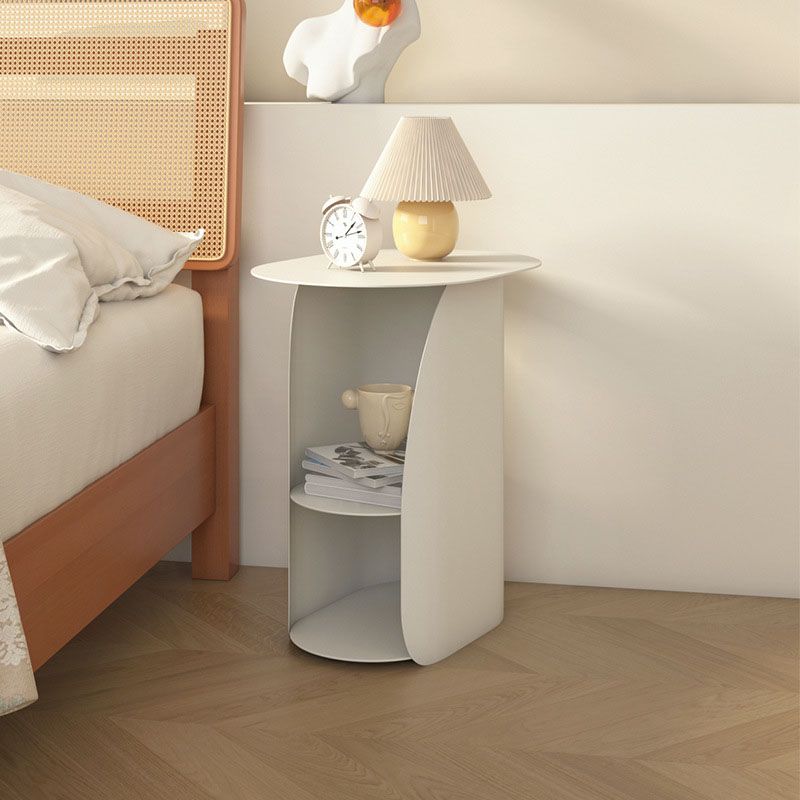 Modern Metal Night Table Lower Shelf Bedside Cabinet for Bedroom Clearhalo 'Bedroom Furniture' 'furn' 'furn_night_stand' 'Furniture' 'night_stand' 'Nightstands' 1200x1200_1d4929ef-c389-4482-8385-16c7d361126e