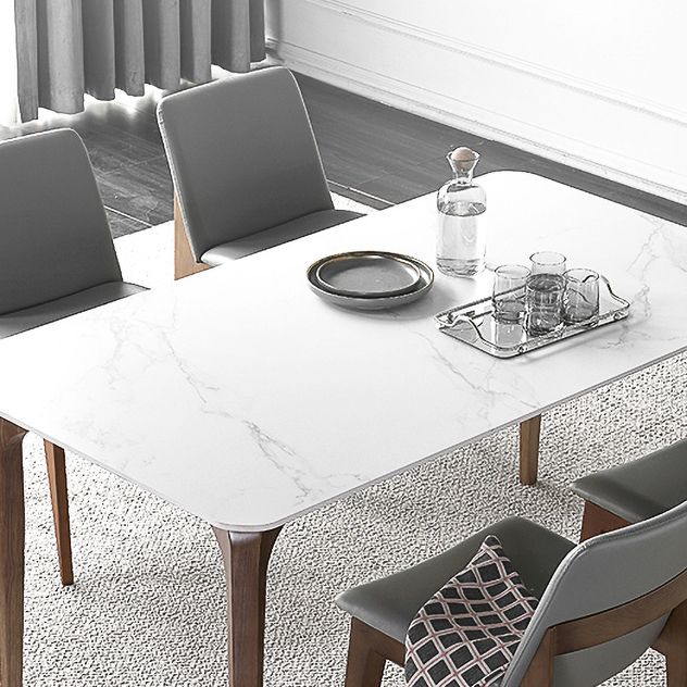Contemporary Style 1/4/5 Pieces Dining Set Rectangle Sintered Stone Dining Table Set Clearhalo 'Dining Room Sets' 'Dining Tables & Seating' 'dining_room_set' 'furn' 'furn_dining_room_set' 'Furniture' 'furniture_dining_room_set' 'Kitchen & Dining Furniture' 'kitchen&dining_furn' 'kitchen' 1200x1200_1d4a8f1b-a102-4eae-927e-0df4967ae4d2