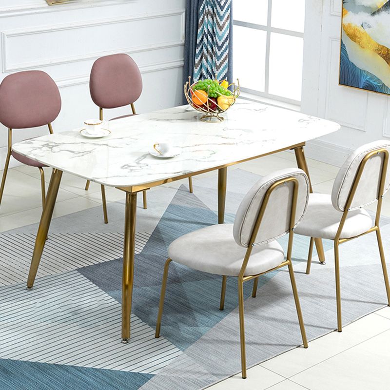 Glam Metal Dining Room Armless Chairs Open Back Dining Side Chair for Restaurant Clearhalo ' kitchen&dining_furn' 'Dining Chairs' 'Dining Tables & Seating' 'dining_chair' 'furn' 'furn_dining_chair' 'Furniture' 'furniture_dining_chair' 'Kitchen & Dining Furniture' 'kitchen' 1200x1200_1d4a92ec-39c1-4cce-b207-21c7b6c4e5c4