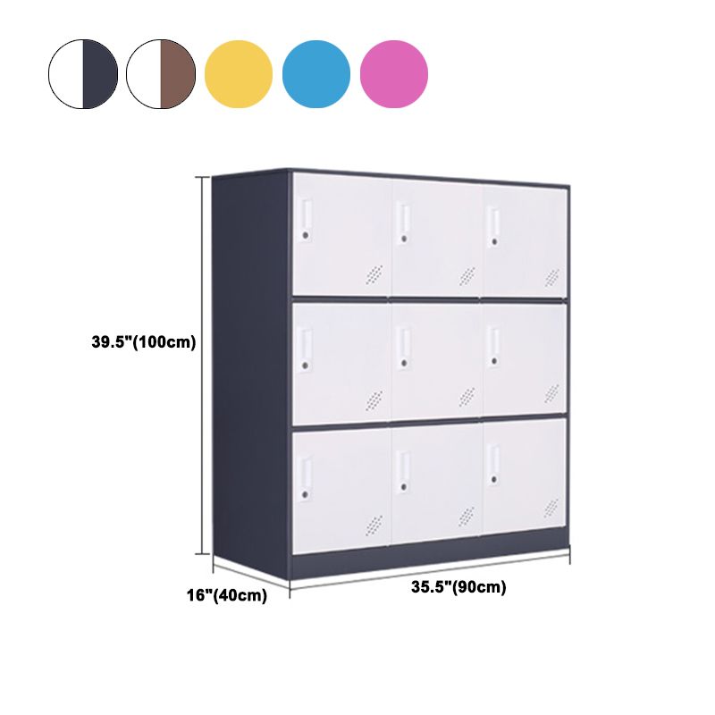 Contemporary Wardrobe Metal Wardrobe Closet for Home,35.43" D x 15.75" W x 39.37" H Clearhalo 'Armoires & Wardrobes' 'armoires_wardrobes' 'Bedroom Furniture' 'furn' 'furn_armoires_wardrobes' 'Furniture' 1200x1200_1d4caba9-7bb5-4952-9c9b-e9ef4a8b376f