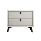 Solid Wood Bedside Cabinet Modern Bed Nightstand with Drawers