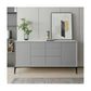 Glam 2-Door Sideboard Sintered Stone Top Sideboard for Living Room Clearhalo 'buffet_sideboard' 'Buffets & Sideboards' 'furn' 'furn_buffet_sideboard' 'Furniture' 'Kitchen & Dining Furniture' 1200x1200_1d4ffbca-8a9f-40d6-b720-e45b96d29fdc