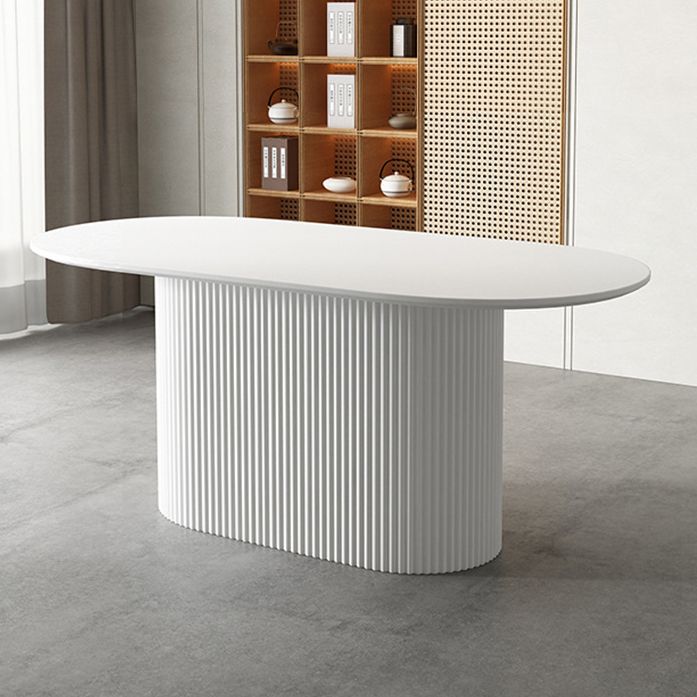 Solid Wood Base Contemporary Oval Dining Table Pedestal Table for Dining Room Clearhalo ' dining_table' 'Dining Tables & Seating' 'Dining Tables' 'furn' 'furn_dining_table' 'Furniture' 'furniture_dining_table' 'Kitchen & Dining Furniture' 'kitchen&dining_furn' 'kitchen' 'kitchen_dining_table' 1200x1200_1d4ffd5c-99a8-454a-a3f4-ebbc1fcddb46