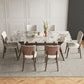Modern 1/4/5/7 Pieces Dining Furniture Stone Rectangle Dining Table Set in Gray