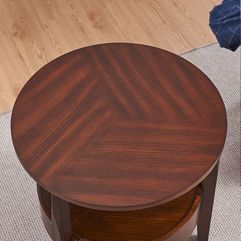 Traditional Round Wooden Top Side Table 3 Legs End Table with Storage Clearhalo 'Coffee & Accent Tables' 'End & Side Tables' 'end_side_tables' 'furn' 'furn_end_side_tables' 'Furniture' 'Living Room Furniture' 1200x1200_1d50b035-0720-4041-a2ae-2dda4939b385