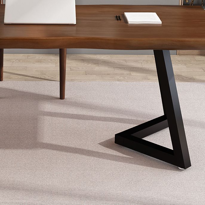 Modern Style Brown Top Office Desk Home Solid Wood Writing Desk Clearhalo 'Furniture' 'furniture_office_desk' 'Office Desks' 'Office Furniture' 'office_desk' 1200x1200_1d538abe-0f16-425e-b741-80825f0af64f