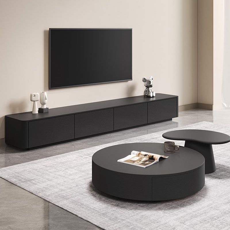 3 / 4 Drawers Modern TV Console 16" D Closed Storage Wooden TV Stand Clearhalo 'furn' 'furn_tv_stands_entertainment_centers' 'Furniture' 'Living Room Furniture' 'TV Stands & Entertainment Centers' 'TV Stands & Media Storage Furniture' 'tv_stands_entertainment_centers' 1200x1200_1d541657-b437-4b08-a8aa-7d0aa78f4b40