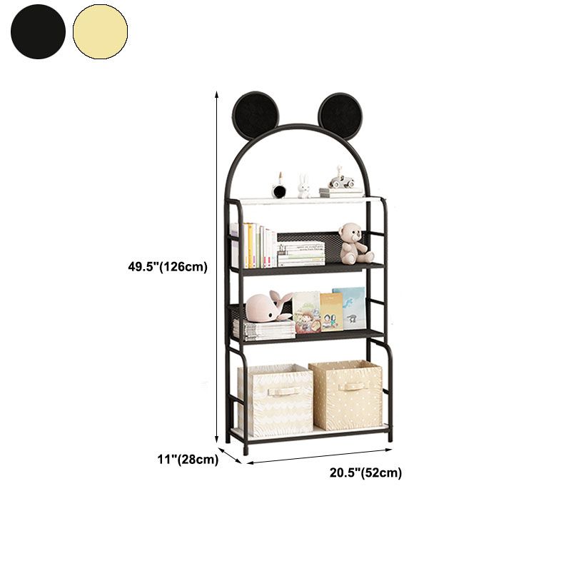 Modern Metal Bookshelf Etagere Vertical Open Shelf Bookcase in Burnish Clearhalo 'Bookcases' 'furn' 'furn_bookcases' 'Furniture' 'Office Furniture' 1200x1200_1d541eaf-55d3-4271-9d90-a9aa53c00499